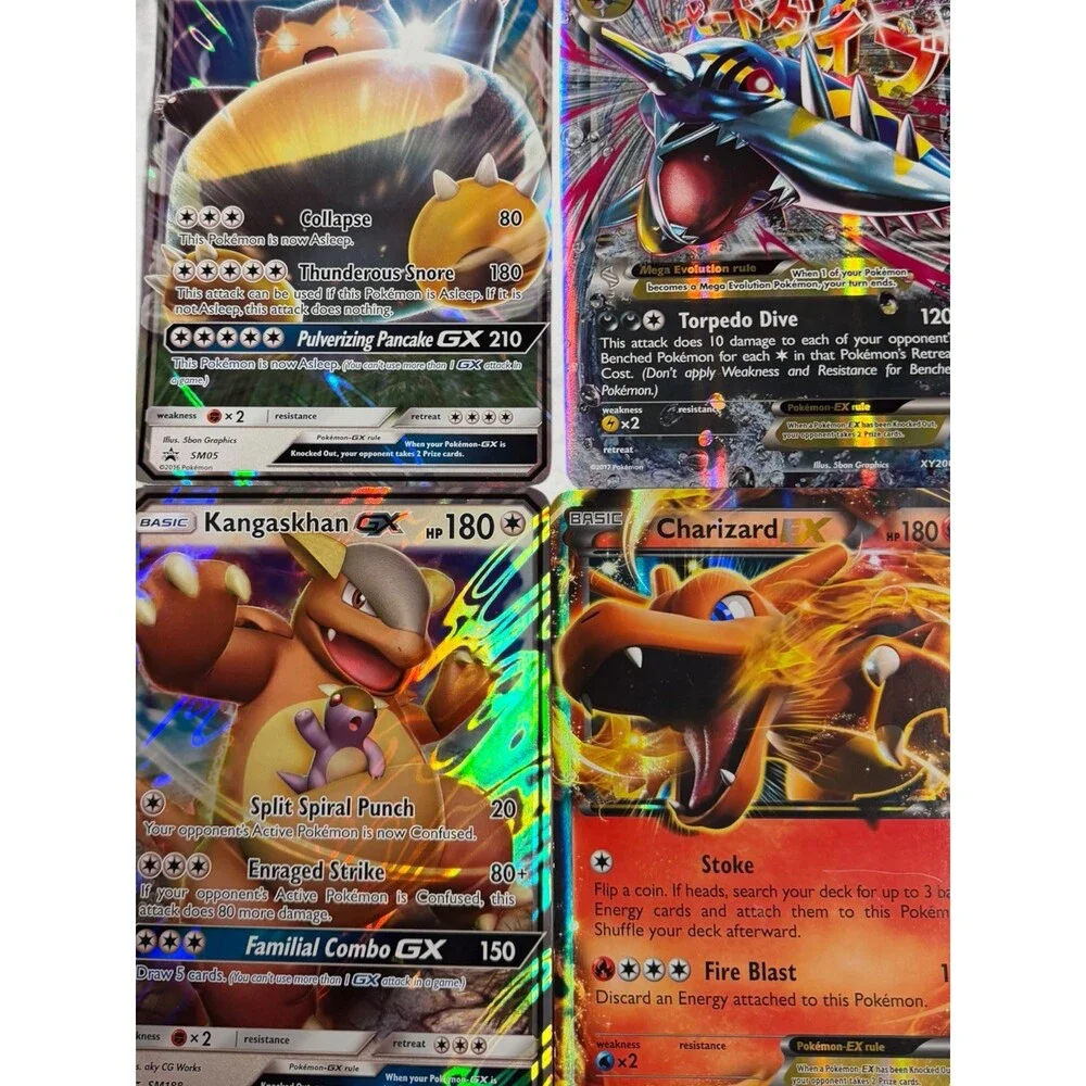 Lot of 9 Pokémon JUMBO OVERSIZED Promo Cards - Charizard, Pikachu, Snorlax EX GX